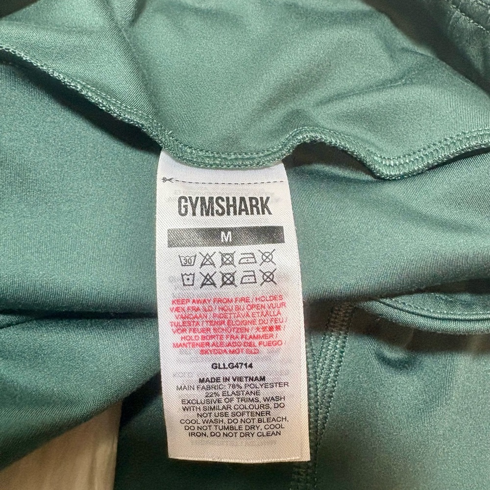 GYMSHARK Green Training Leggings High Rise - Picture 7 of 8